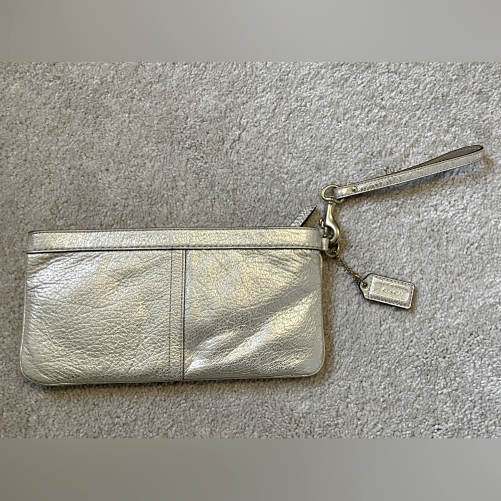 COPY - Metallic Coach clutch purse/wristlet *brand new*